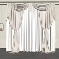 Simple European Fabric Curtain 3d model