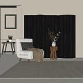 Modern single sofa 3d model