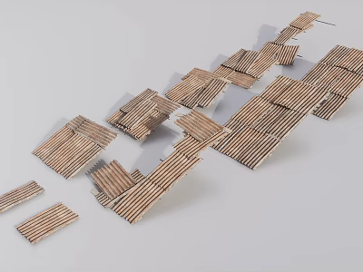 worn color steel plate 3d model worn color steel plate 3d model