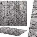 Modern gray carpet living room gray mecha wind carpet creative diamond shaped carpet rectangular carpet gray plush carpet 3d model