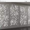 Perforated Decorative Panels with White Dots on Gray Background Modern Interior Design 3d model