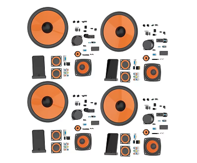 Modern Audio Components 3d model Modern Audio Components 3d model