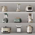 Modern Household Kitchen Appliances Combination Coffee Machine Juicer Kettle Bread Machine Rice Cooker 3d model