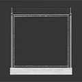 Modern Metal Mesh Fence With Sturdy Frame And White Marble Base