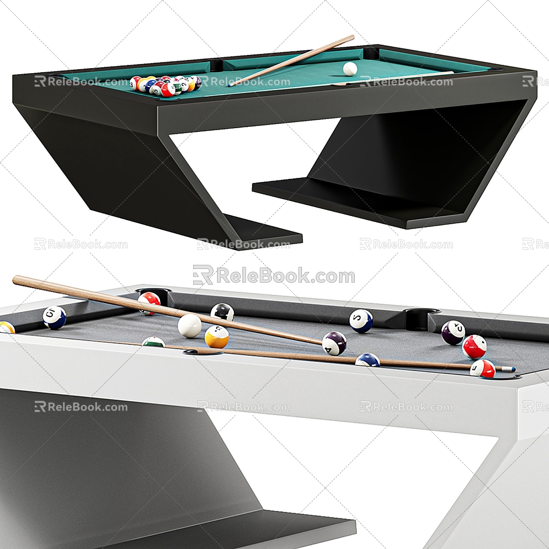 Modern billiard table 3d model