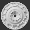 Ornate Circular Decorative Component With Intricate Patterns And Central Hole