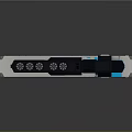 Maersk Sealand Train Locomotive With Blue And White Exterior And Black Top Design