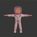 Game Movie Character Cat Astronaut With White Spacesuit Blue Eyes Transparent Helmet And Outstretched Arms