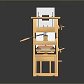 modern printing machine antique printing machine classical printing machine vintage printing machine 3d model