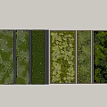Green Plant Wall With Multiple Panels Various Green Shades Decorative Wall Design