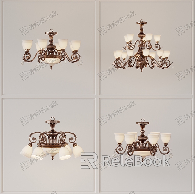 Cream wind chandelier model