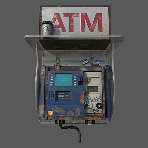 Industrial LOFT cash machine game machine 3d model