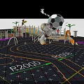 Kindergarten Colorful Outdoor Playground with Soccer Ball Shaped Structure Slide Swings and Kids Playing