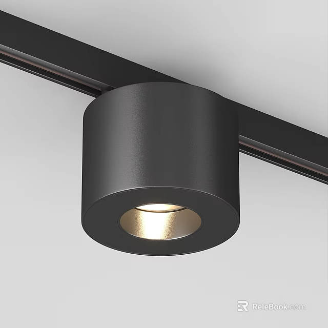 Modern Black Downlight Spotlight Track Mounted Home Interior Modern Bright Lighting Fixture 3d model 
