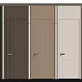 Modern Hinged Doors in Various Colors with Metal Frames for Interior Design