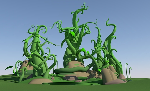 A group of vines 3d model