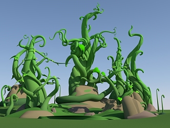 A group of vines 3d model