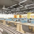 Simple Office Front Desk Reception Hotel Hall Office Building Reception Front Desk Office Area Office Space Front Desk Hotel Reception Hall 3d model