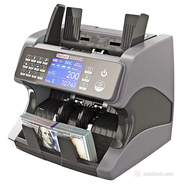 Intelligent Money Counting Machine With Digital Display And Automatic Bill Handling 3d model 