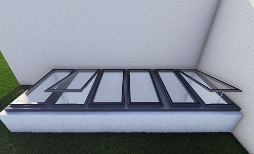 Skylight hanging over the lighting well 3d model