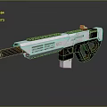 Futuristic Sci Fi Weapon Design With White Black Grip And Barrel