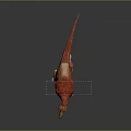 Red Tyrannosaurus Rex 3D Model With Anatomical Details Open Mouth And Sharp Teeth