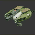 Turret Turntable Railgun Sci-fi Tower Defense Game Tower Defense Sci-fi Turret Game Turret Game Battery 3d model