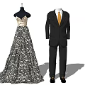 Modern model clothing store components 3d model