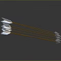 Brown Shafts Silver Arrowheads Weapons with Reflective Surfaces Arranged on Dark Background