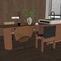 Modern Dining Table and Chair Combination 3d model