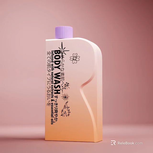 Shower Sauna Body Wash Featuring Gentle Formula And Refreshing Floral Scent 3d model 