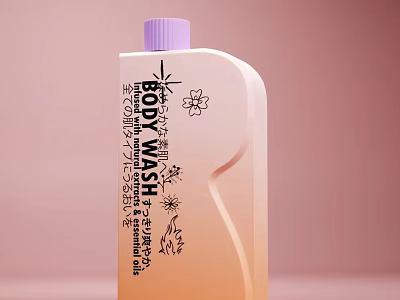 Shower Sauna Body Wash Featuring Gentle Formula And Refreshing Floral Scent 3d model