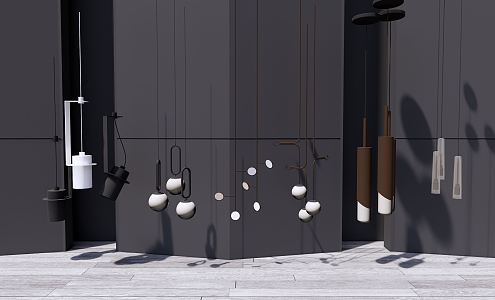 Modern chandelier 3d model