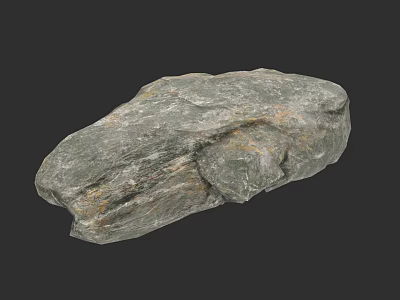 Natural Gray Stone Rock With Rough Textured Surface And Solid Structure 3d model