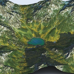 Mountains Terrain Mountain Hills Lakes 3d model