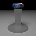 DP Device Modern Display Stand With Circular Top Screen And Gray Base