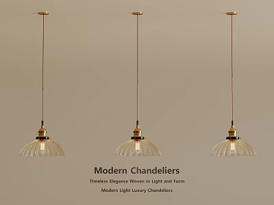 Elegant Modern Luxury Chandeliers With Three White Glass Light Shades 3d model