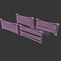 Metal Railings With Horizontal Bars And Support Posts For Building Use