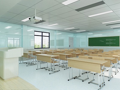 Modern Classroom Indoor Classroom model