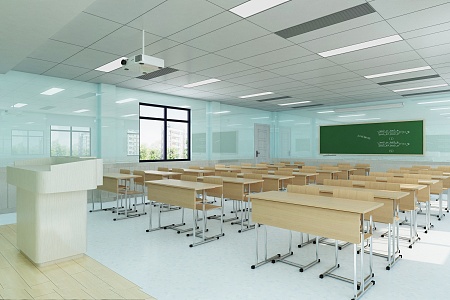 Modern Classroom Indoor Classroom 3d model