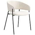 Stylish Upholstered Accent Chair With Metal Legs And Multiple Color Options