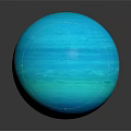 Vibrant Blue Sphere with Smooth Surface and Reflective Glow on Dark Background 3d model