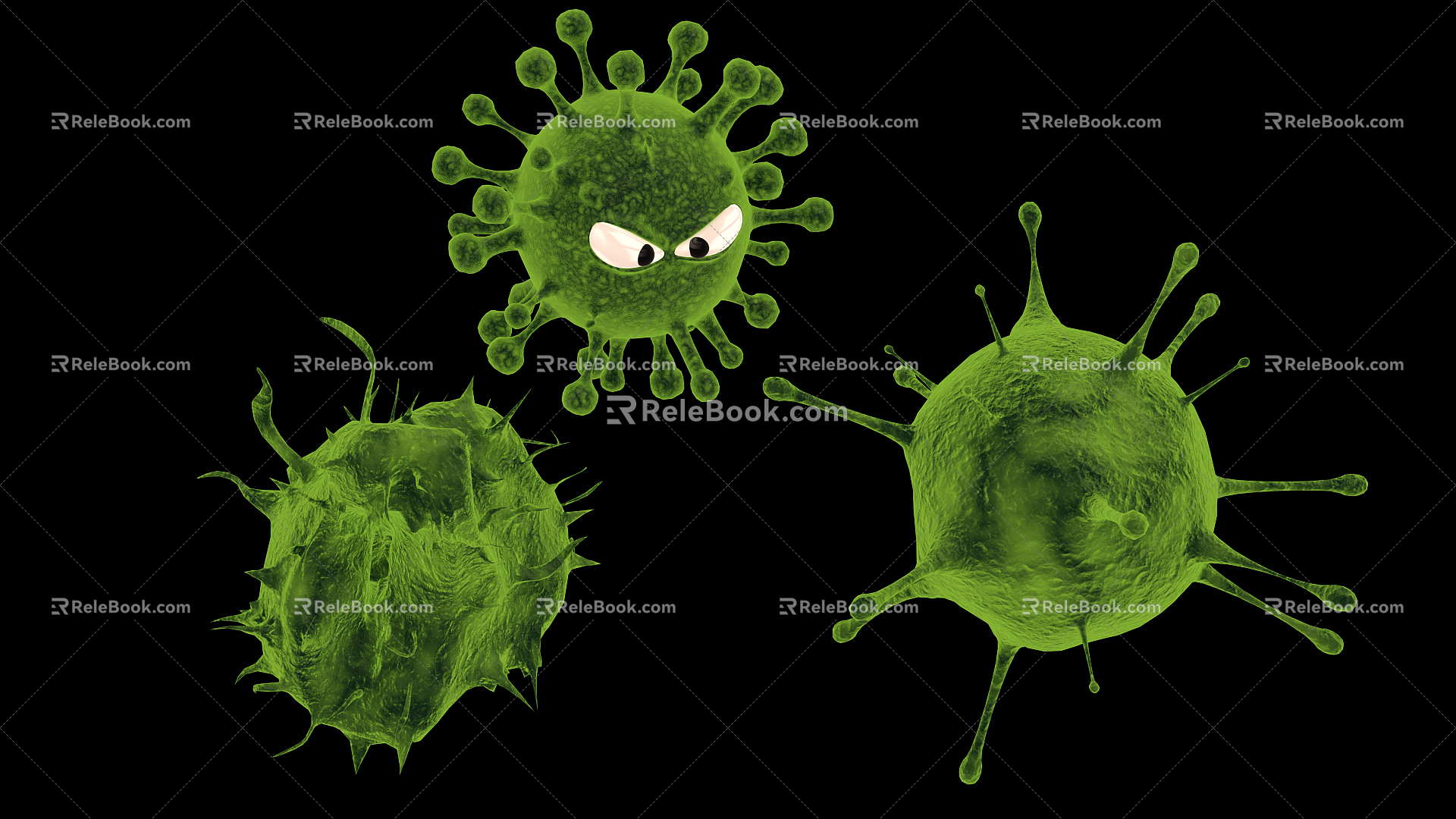 Modern virus 3d model