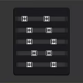 Sturdy Black Logistics Pallet With Numbered White Labels And Grid Slots