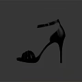 Gray Women's High Heel Sandals Open Toe Ankle Strap And Stiletto Heel Design