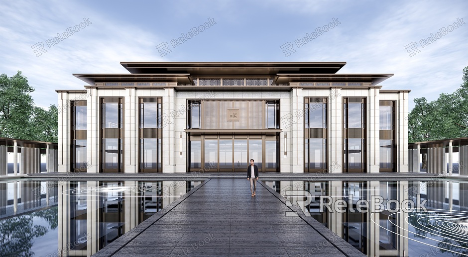 Modern New Chinese Style One-Shown Sales Office One-Shown Sales Office model