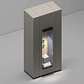 Artistic Sculpture Carvings Showcased In Glass Door Cabinet With Pedestal And Lighting