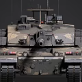 Main Battle Tank Military Weapon System With Camouflage Turret Gun Barrel And Tracked Design