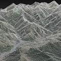 Breathtaking Aerial Natural Scenery Of Lush Mountain Ranges With Meandering River And Dense Green Forests