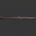Pink Twisted Rope Circular Sculpture With Artistic Woven Texture Design